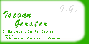 istvan gerster business card
